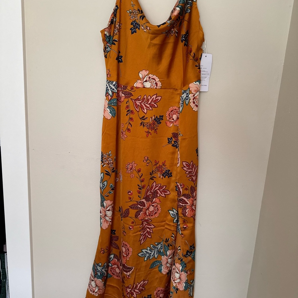 Floral Mustard Dress